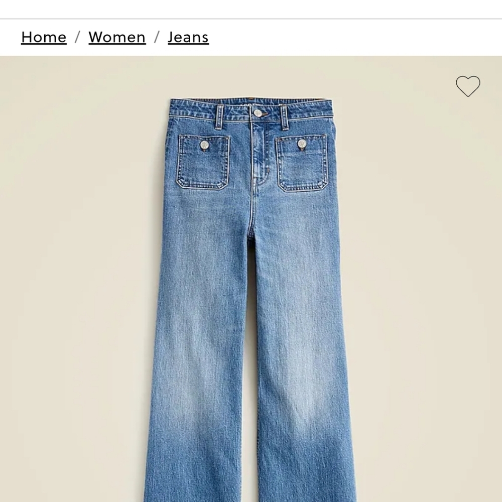 J. Crew Blue Wide Leg Denim Trousers
